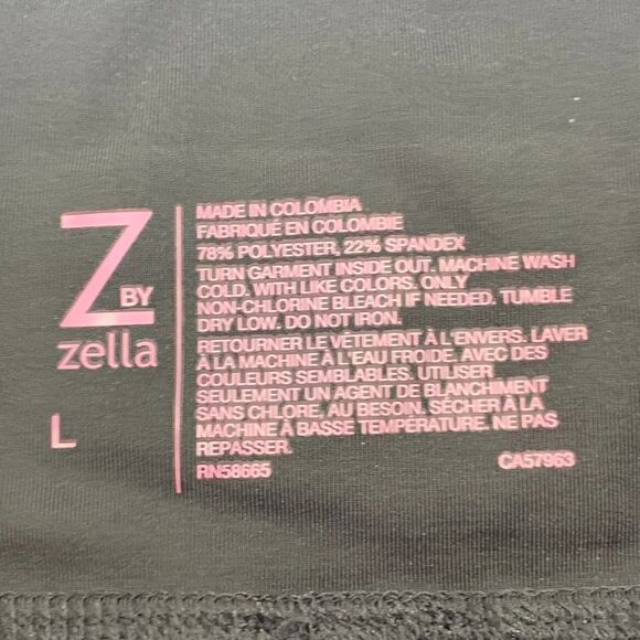 Z by Zella Women's Leggings High‎ Waisted Black/Pewter Sparkle Size Large - Picture 3 of 7